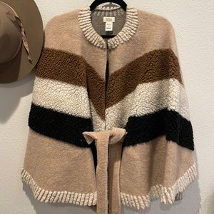 Never worn wool poncho